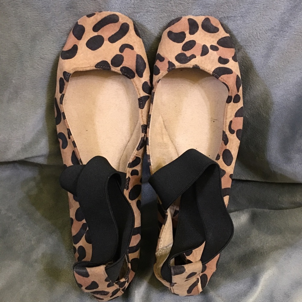 Audrey Brooke Leopard Print Pierre Ballet Flats